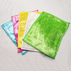 Korean bamboo fiber multi-functional double-sided dish towel cloth Wood fiber non-stick oil scouring pad kitchen rag wholesale
