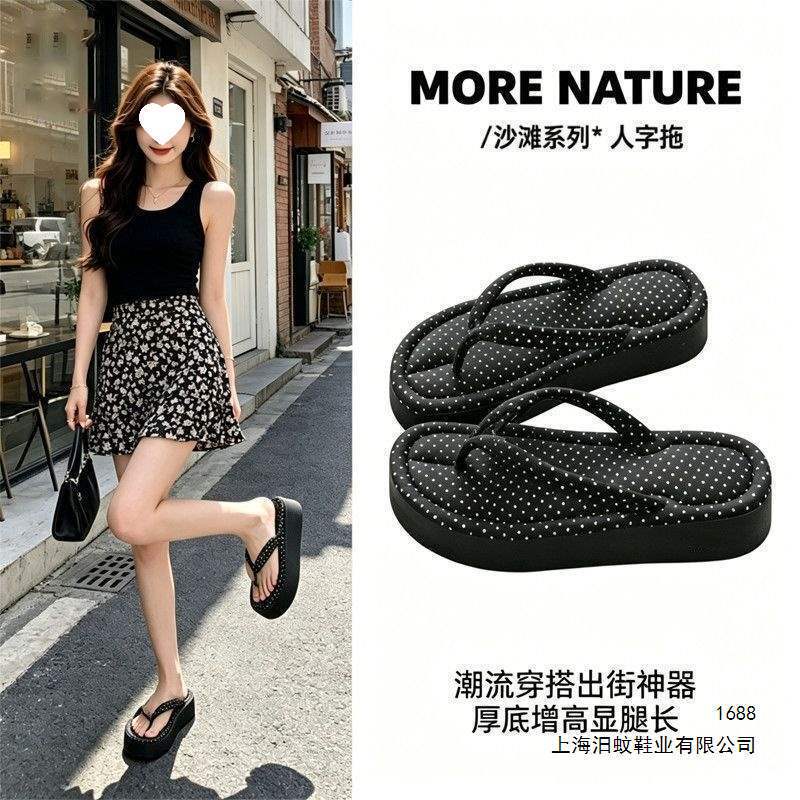 Trendy and Eye-Catching Women's Summer Flip-Flops with Small Polka Dots, Korean Style, Suitable for Beach Vacations, Casual Wear, Thick-Soled, Non-Slip, Thong Sandals Trendy and Eye-Catching Women's Summer Flip-Flops with Small Polka Dots, Korean Style, Suitable for Beach Vacations, Casual Wear, Thick-Soled, Non-Slip, Thong Sandals