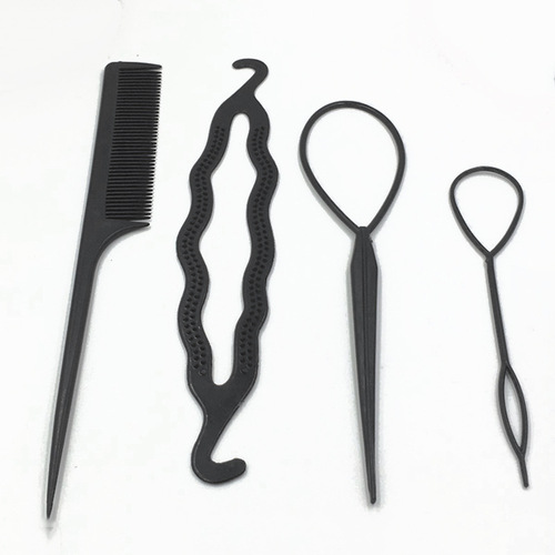 6-Piece Set Hairpin Sponge Quick Donut Ball Hair Accessories Korean Style Hairpin Centipede Braider