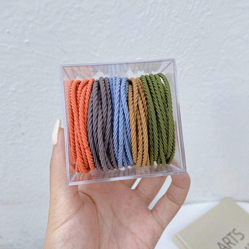 Banda de pelo de alta calidad cuerda de pelo 2022 nuevo estilo cuerda de pelo de las mujeres cubierta de cuero lazo de pelo banda de goma anillo de goma tocado Mori belleza de hadas