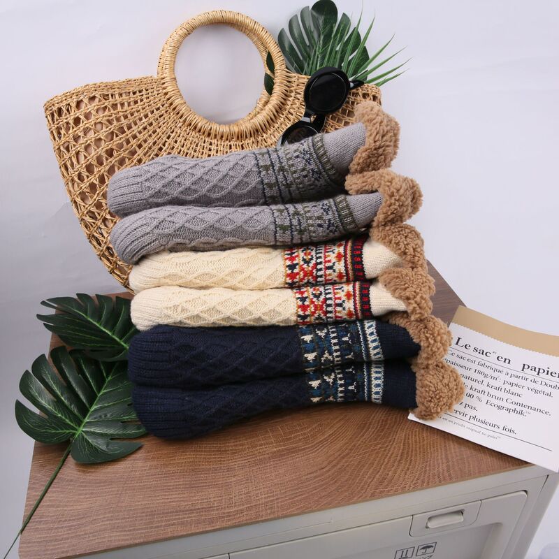 Indoor Home Slippers Socks Adult Men's Floor Socks Knitted fleece-lined Carpet Socks Home Sleep Socks Non-slip Batch Indoor Home Slippers Socks Adult Men's Floor Socks Knitted fleece-lined Carpet Socks Home Sleep Socks Non-slip Batch