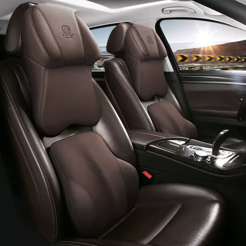 【两面全皮】航空级汽车护颈枕记忆棉车内靠颈枕车用座椅颈部枕头