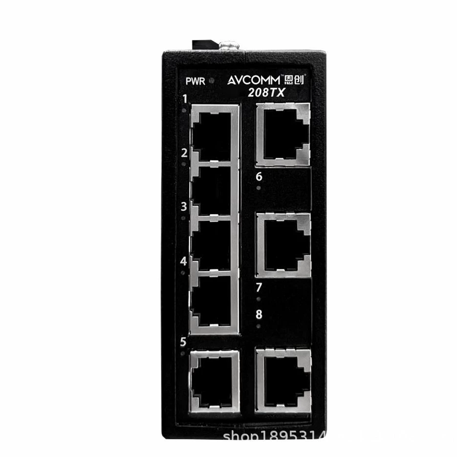 Неуправляемый коммутатор промышленного класса Enchuang 208TX, 8 адаптивных портов RJ45 10/100 IP30