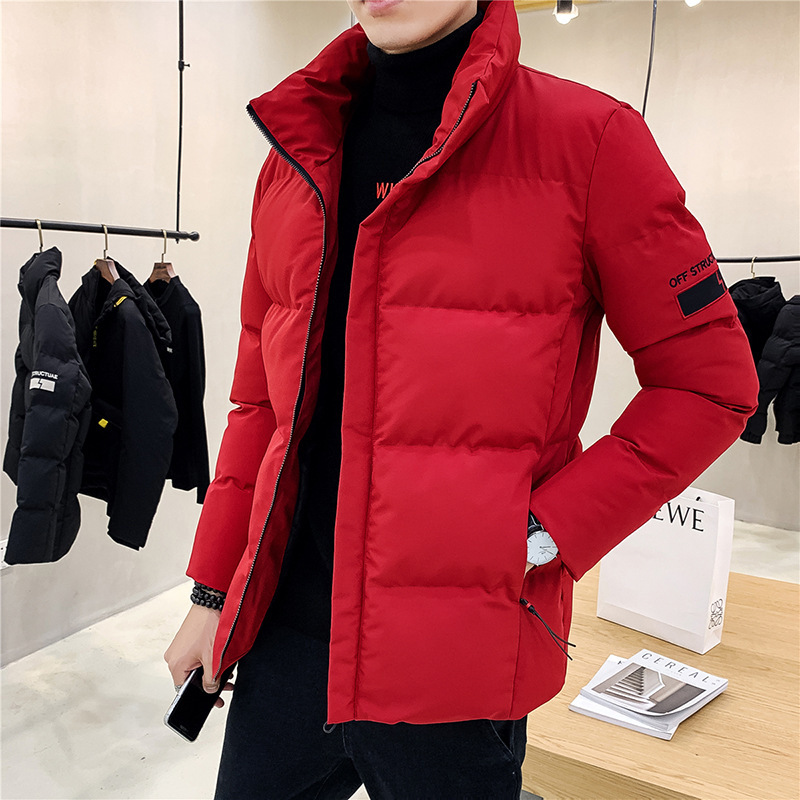 25冬季外套男棉服韩版潮流立领加厚保暖轻薄羽绒棉衣帅气短款棉袄|undefined