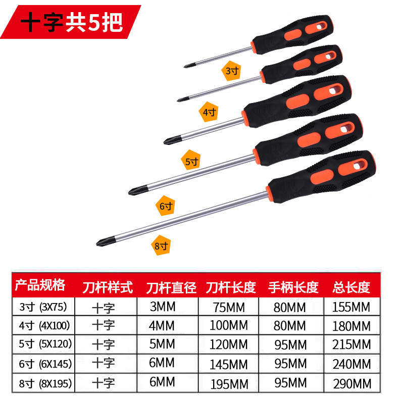 (3/4/5/6/ 8inch ) 총 5개의 십자가 - 크롬 바나듐 합금강 - 담금질 및 경화