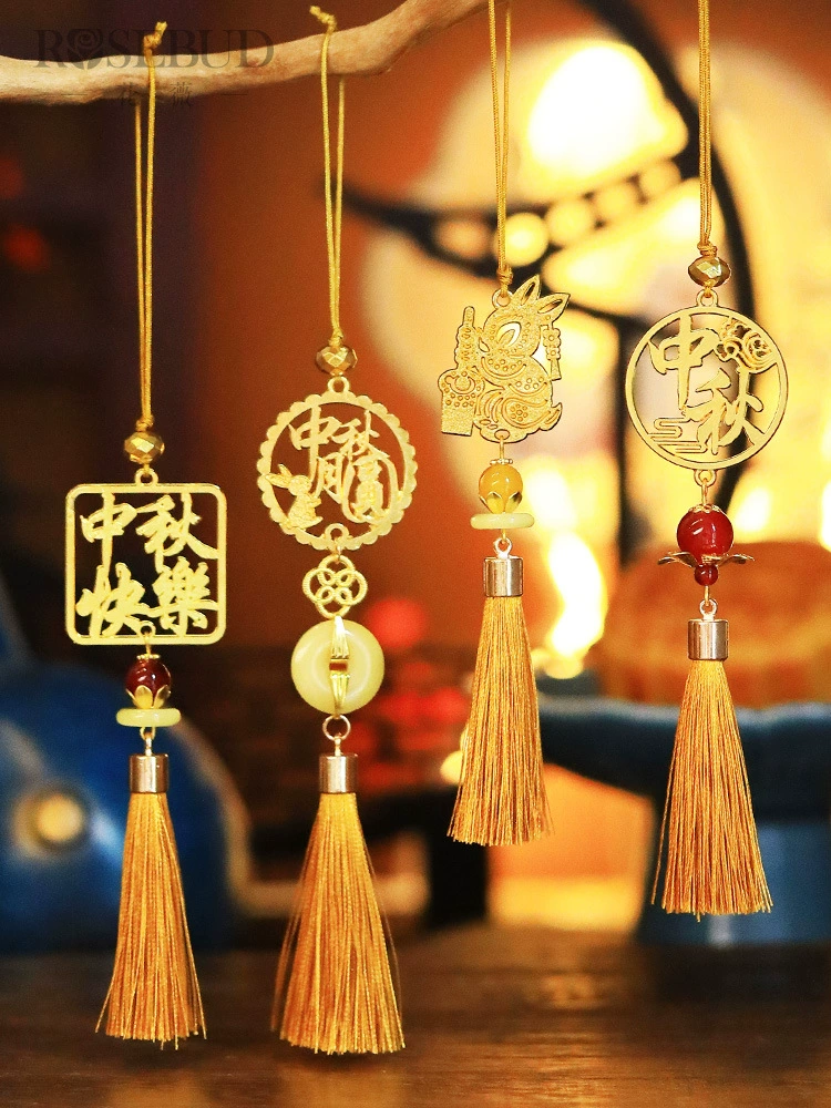 Подарок для фестиваля середины осени Подвеска с кисточкой кролика Кулон в виде колокольчика Праздник середины осени Мероприятие Торговый центр Property Company Подарок