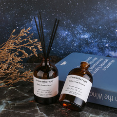 Nordic style fireless rattan aromatherapy perfume wholesale home hotel brown bottle large capacity deodorizing air freshener