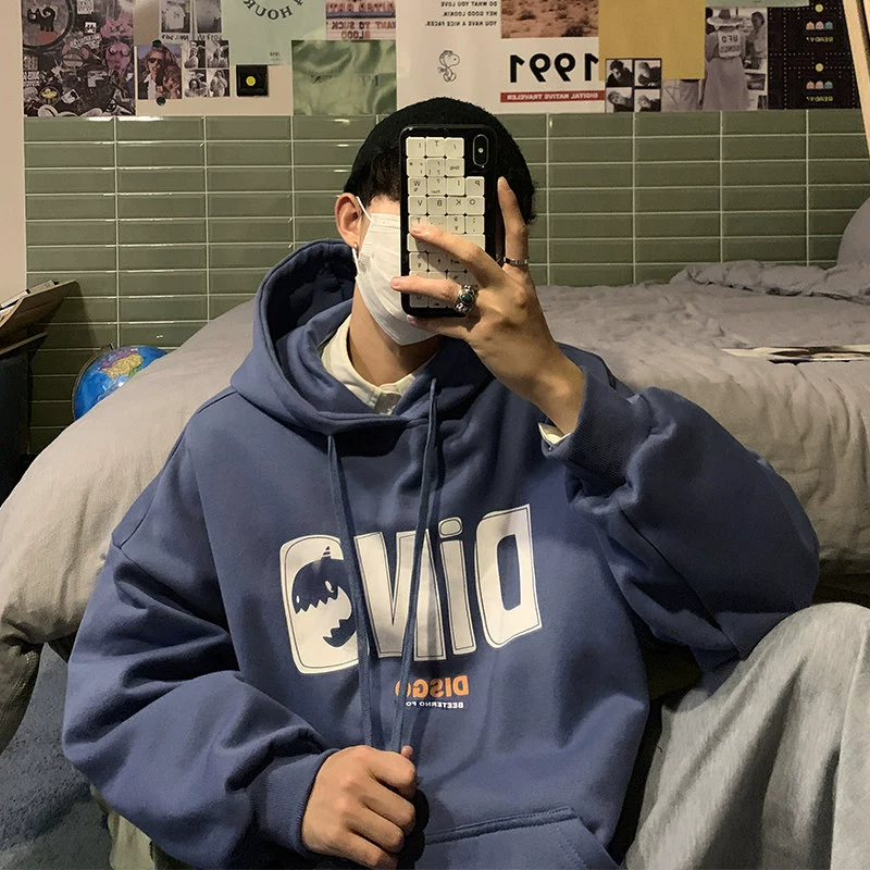 Хип-хоп свитер для мальчиков весна и осень зима в модном бренде 2022 новое пальто на флисовой подкладке топ с капюшоном