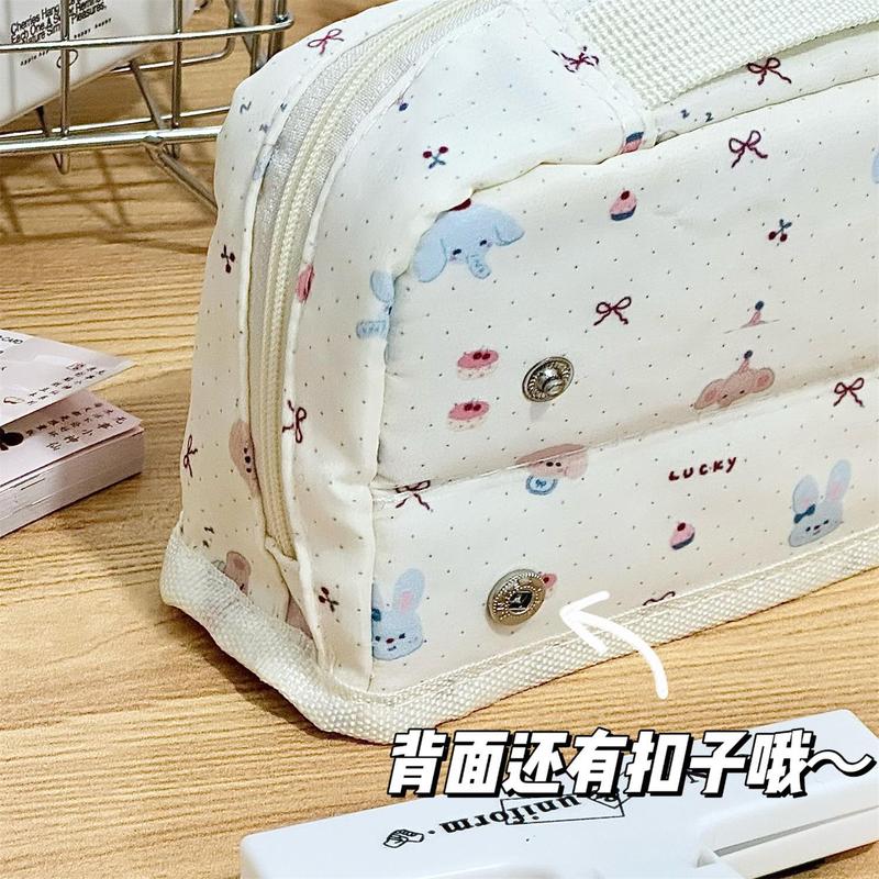 文房具新しい象パーティー楽園折りたたみ鉛筆バッグインかわいい漫画プリント高価値学生筆箱|undefined