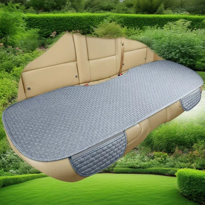Seat cushion, seat cover Seat Cushion, Breathable Cotton-Linen - lnh-small-brick-elegant-gray-three-seater-rear-seat