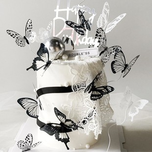 Butterfly Birthday Cake Insert Beautiful Mother's Day Cake Decoration Cake Insert Butterfly Cake Decoration