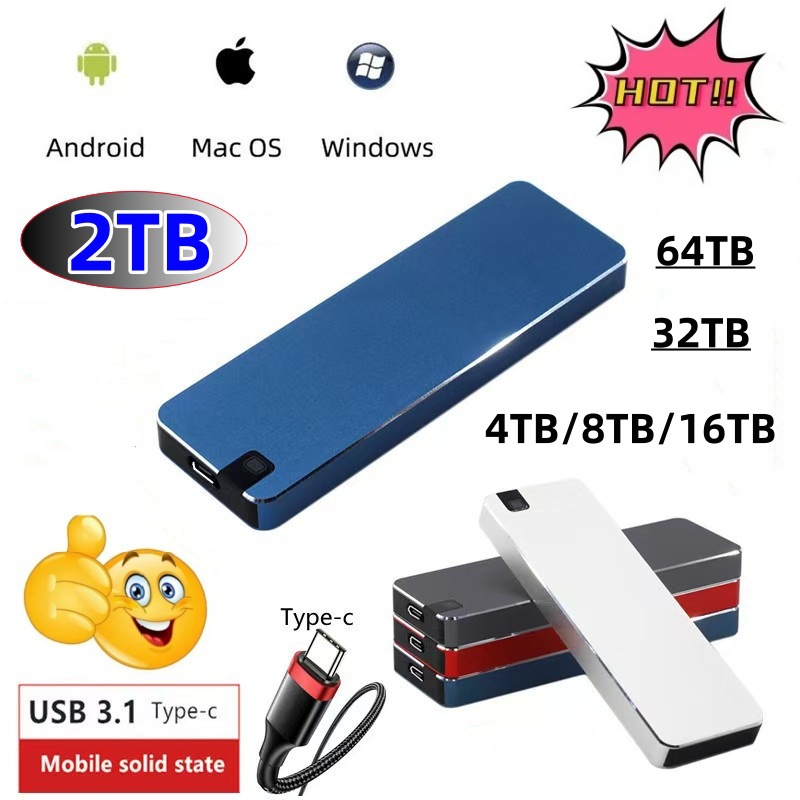 Cross-Border M.2 Mobile Solid State Drive 2Tb4Tb8Tb16Tb Expansion Upgrade High-Speed Type-C