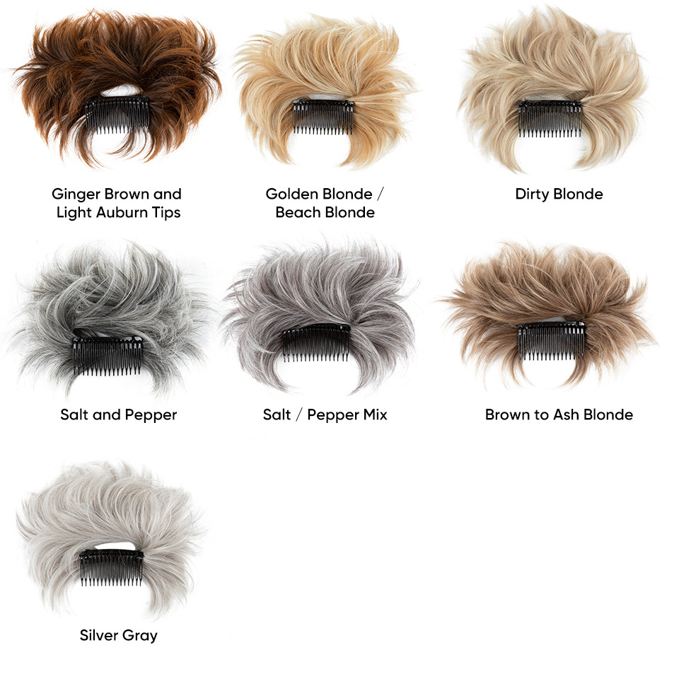 Kunsthaar Neues Stück für Damen mit verstellbarem Kammeinsatz aus Hochtemperaturseide_voghion.com