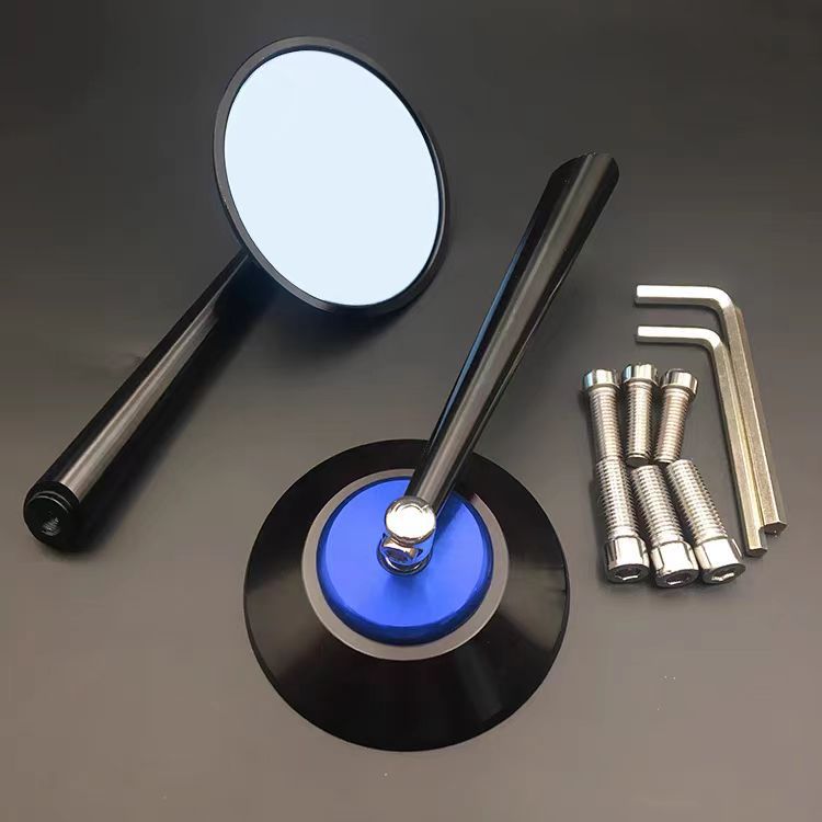 Motorcycle Scooter Electric Vehicle Rearview Mirror Modified Reflector Retro Car Reversing Mirror Rhombus Leaf Reversing Mirror