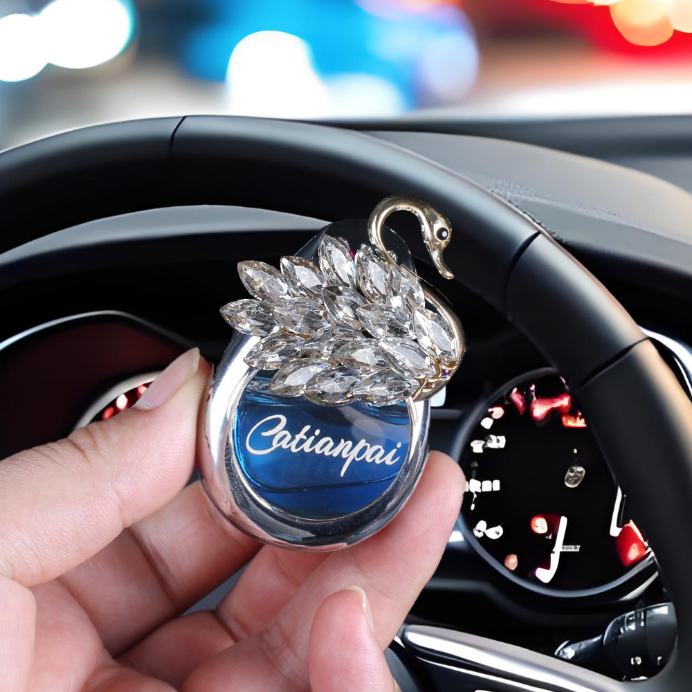Perfume de automóvil salidas de aire de alta calidad de perfumes de automóviles para damas, perfumes de cignes, adornos de perfume de perfumes duraderos