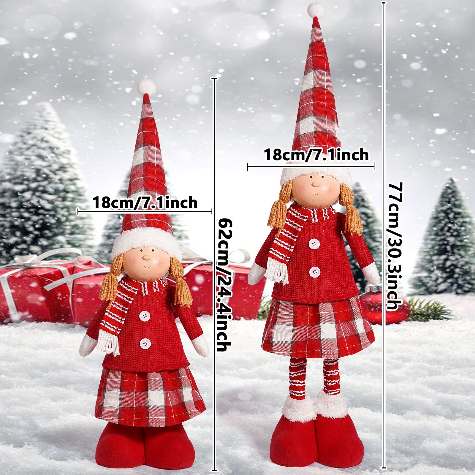 Navidad transfronteriza de 20 pulgadas lindo muñeca de niño creativo de postura muñeca de niña decoración de vacaciones