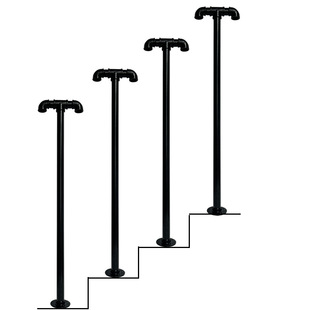 Wrought Iron Water Pipe Stair Handrail Attic Railing Fence for the Elderly Indoor Villa Home Anti-skid Kindergarten Protective Fence