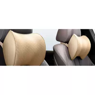 Waist support | neck pillow, car accessories, memory - beige-mesh-memory-foam-headrests-1-pair-universal