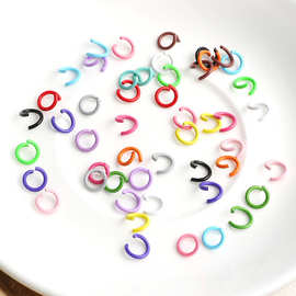 烤漆彩色开口圈100个 糖果色铁圈单圈钥匙扣diy饰品配件手工材料