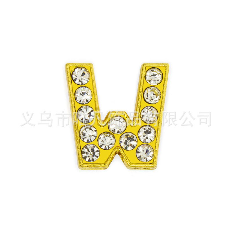 Gold diamond letter-w