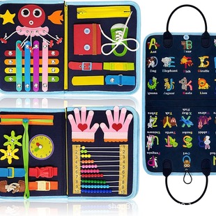 Cross-Border Felt Learning Board Kindergarten Early Education Board Montessori Children's Intellectual Development Dressing Button Learning Board