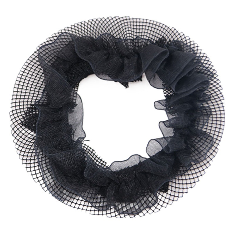 Children's Dance Lace Head Accessories Ballet Latin Dance Head Flower Net Pocket Elastic Hair Net Knitted Hair Circle Hair Accessories
