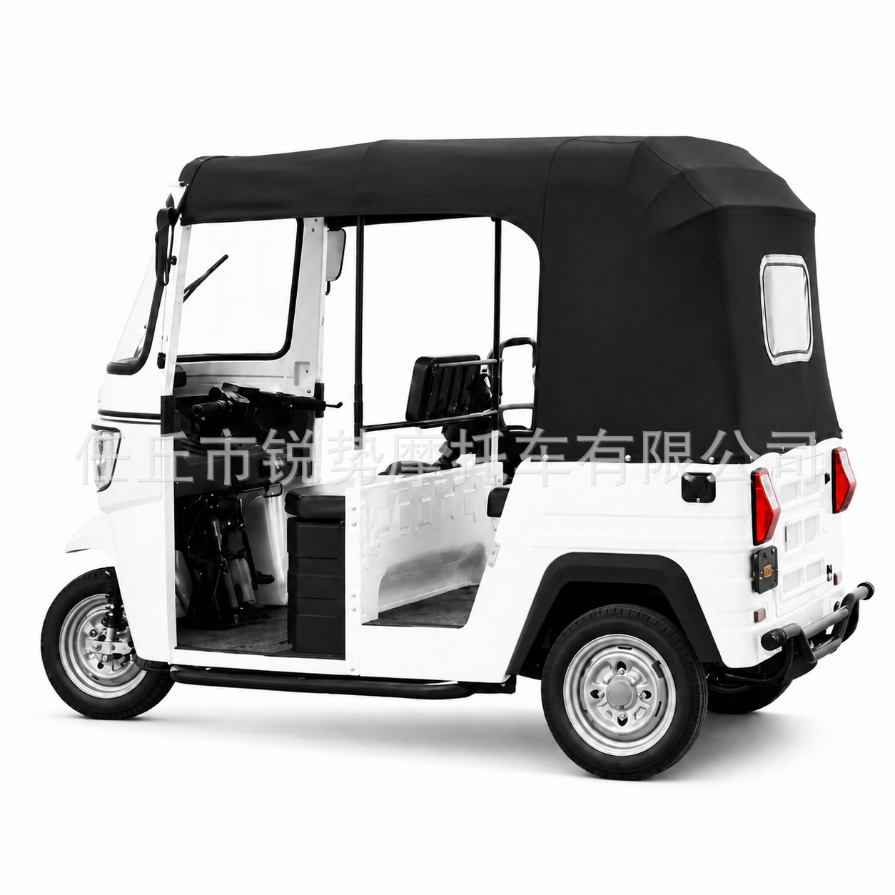 Fuel-powered three-wheeled motorcycle with canopy for passenger transport, Southeast Asian cross-border TUK-TUK passenger three-wheeled motorcycle