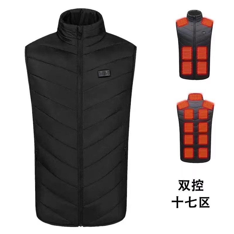 Transfronterizo nuevo Distrito 9 calefacción hombres y mujeres calefacción chaleco invierno cálido inteligente carga calefacción chaleco fábrica al por mayor