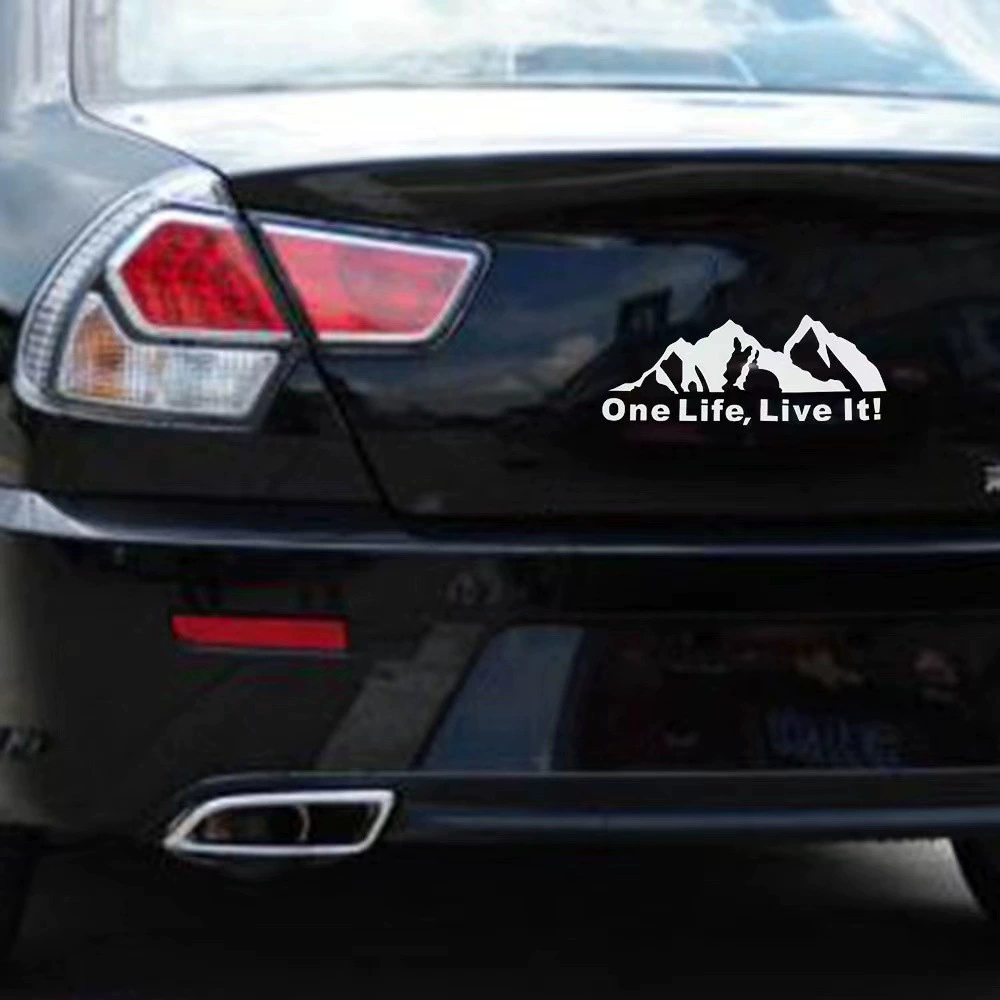 Наклейки для трансграничной торговли (Европа и Америка): «Живи в полную меру», «Горный хребет», «Горный автомобиль», светоотражающие наклейки для авто — хит продаж