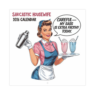 Cross-Border Hot Product Sarcastic Housewife 2026 Funny Sarcastic Housewife Wall Calendar in Stock