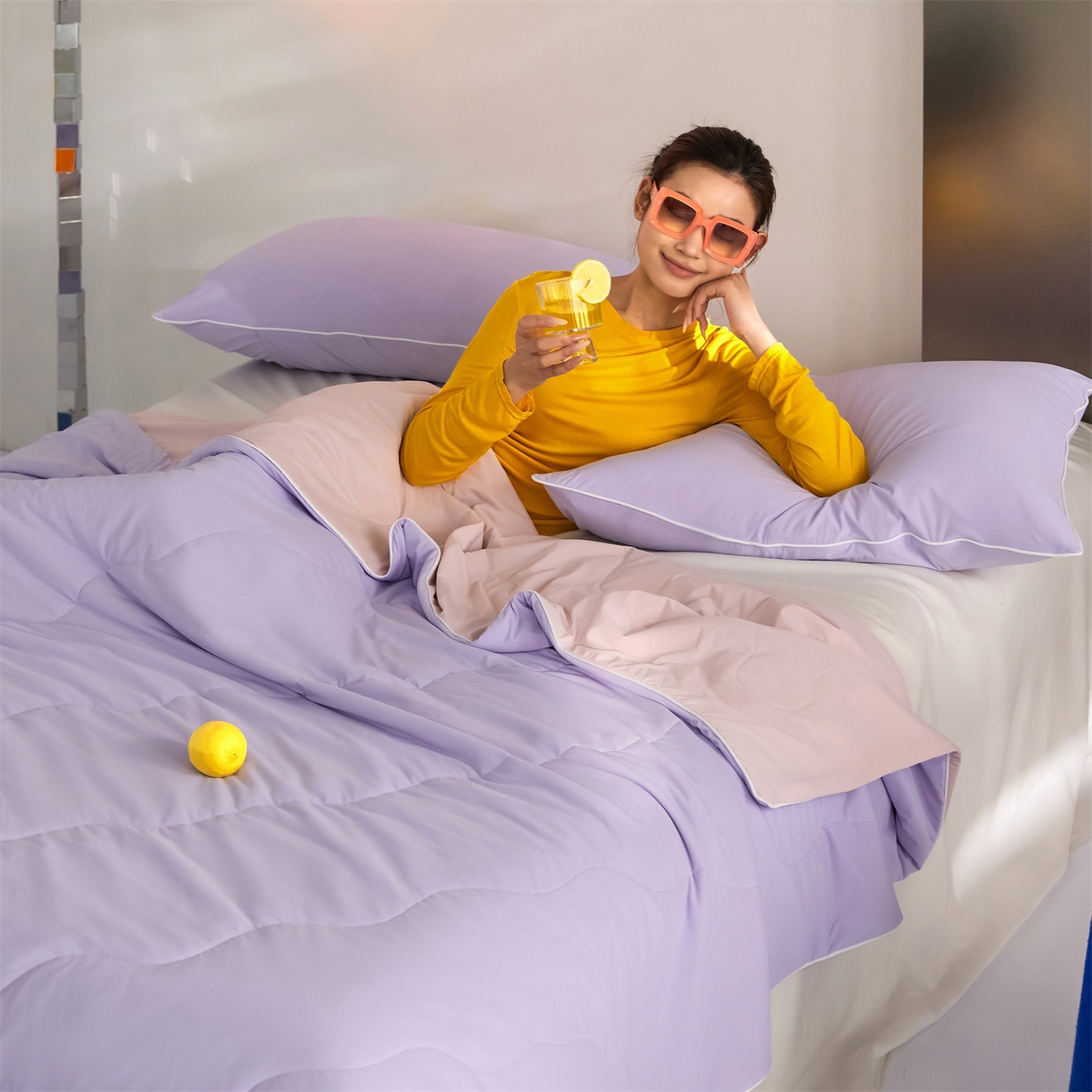 Sam con aire acondicionado de verano frío hielo simple y doble para niños de clase madre y niño grado puede lavarse con máquina dormitorio de estudiantes