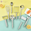 Stainless steel egg kitchen small tool egg white separator squeeze pills tomato layered surface cutting knife