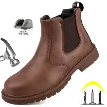 Water Proof Safety Work Shoes For Men Steel Head Leather羳