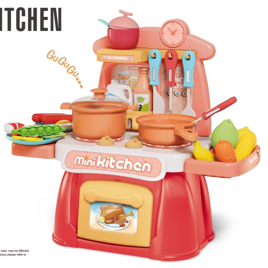 Comercio exterior infantil simulación de 63cm pulverización de agua cocina cubierta de mesa de cocina juego de juguetes de mesa de cocina