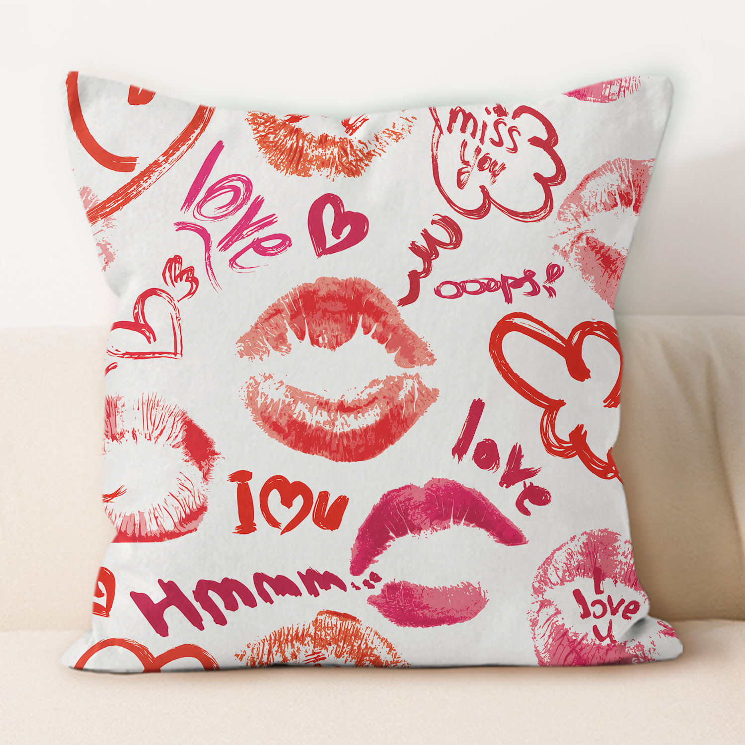 Día de San Valentín acuarela almohada al por mayor moderna simple almohada decoración almohada funda al por mayor almohada personalizada