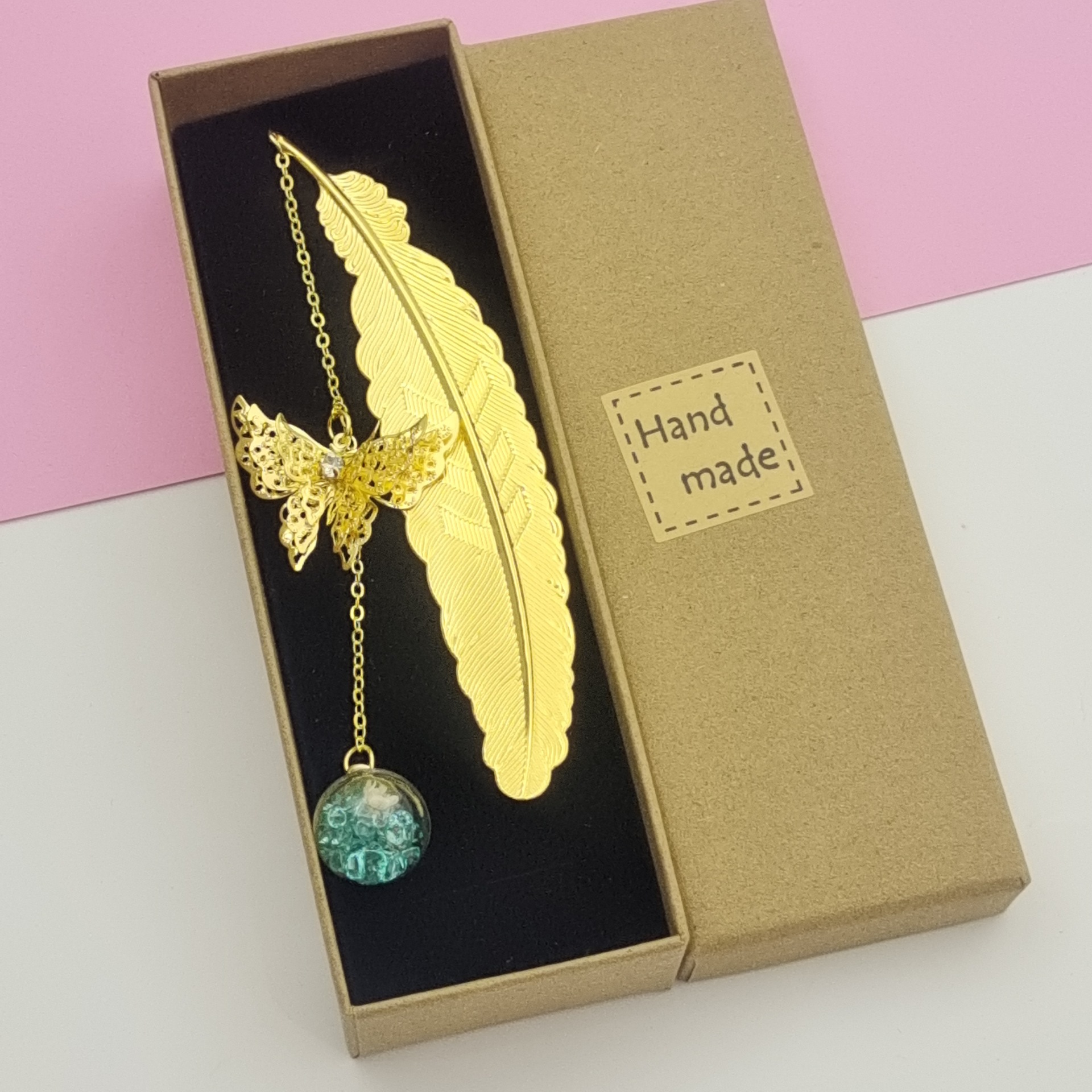 Golden Blue Diamond White Flower (sin caja de regalo)