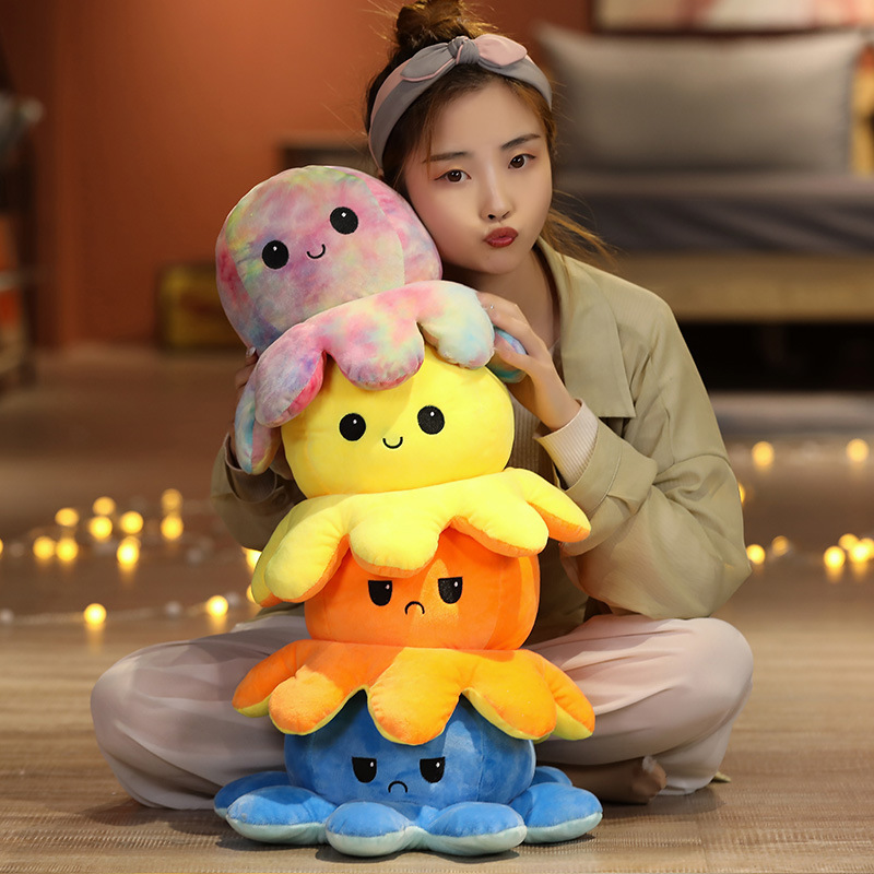 Flip Octopus Flip Octopus Plush Toy Double-sided Flip Doll Octopus Doll Rag Doll Flip Octopus Flip Octopus Plush Toy Double-sided Flip Doll Octopus Doll Rag Doll