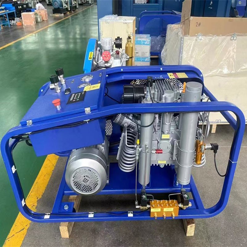 自动排污300L消防呼吸器充气泵 6.8L空气瓶高压空气呼吸器充气泵