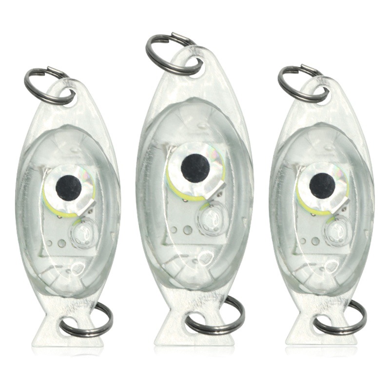 Pesca submarina luz señuelo luz de la pesca Luz de cinco colores fuerte luz de la noche de la pesca botón LED luya cebo artes de pesca a prueba de agua