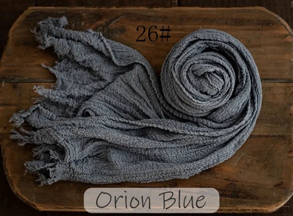 Toalla de gasa recién nacido niños fotografía elástico envoltura de tela bebé fotografía tela plisada seersucker envoltura de tela