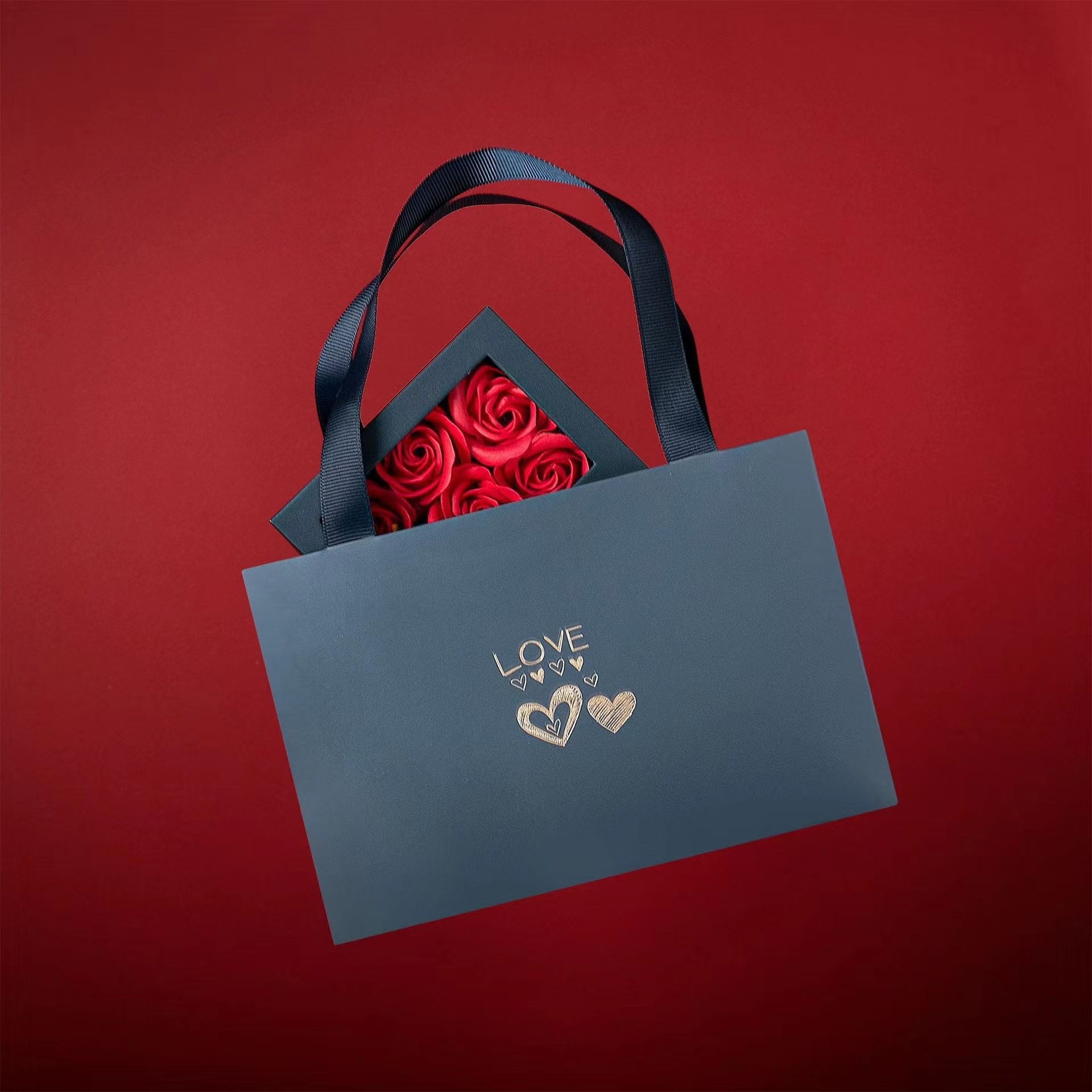 配饰品出首饰盒单拍不发货玫瑰花礼盒含礼袋可装耳钉手镯手链戒指