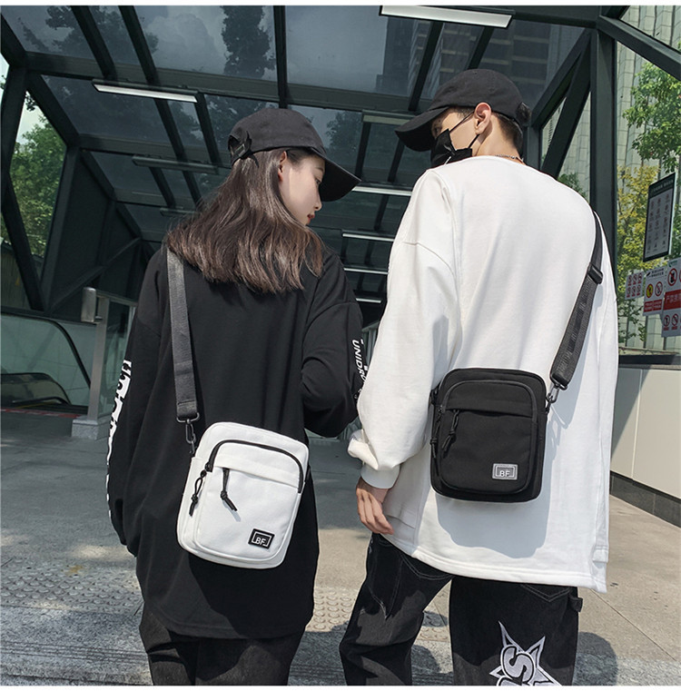 Personalized Trendy Casual Sports OneShoulder Messenger Bag Solid Color Fashion Simple Canvas Bag Street Retro Small Square Bag for Womenpicture41