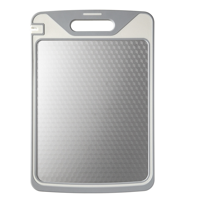 Tablero de cortar de doble cara Tablero de perforación descongelado Tablero de cortar de acero inoxidable Tablero de cortar multifunción con afilador Tablero de cortar antideslizante