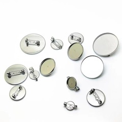 diy disc brooch 316 stainless steel pin multifunctional safety pin round bottom buckle pin jewelry accessories