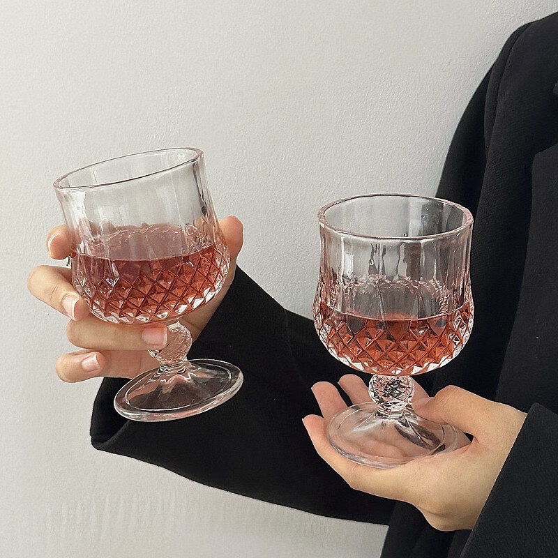 玻璃红酒杯欧式捷克矮脚红酒杯创意威士忌酒杯葡萄酒杯37