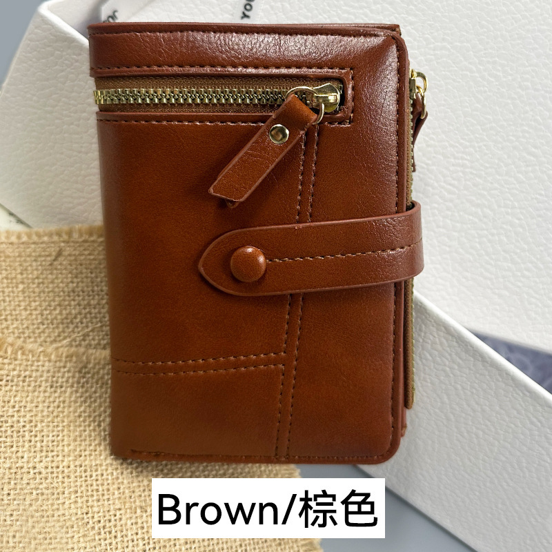 メーカーの新しいソリッドカラーの女性用財布多機能収納女性用小銭入れ薄型二つ折り財布カードホルダー女性用|undefined