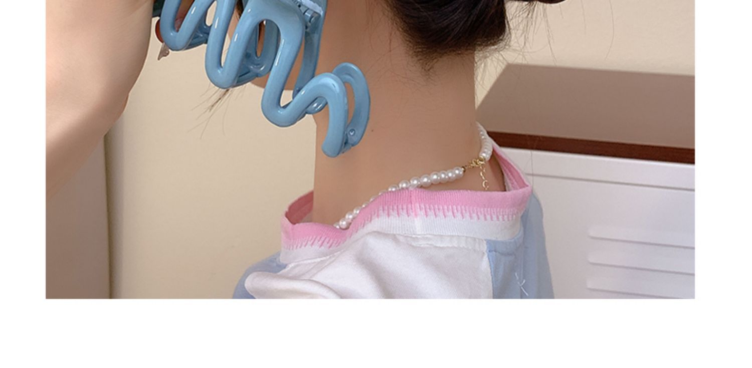 帮手描述图：糖果色发夹女夏后脑勺盘发鲨鱼夹发量多夹子头饰发卡