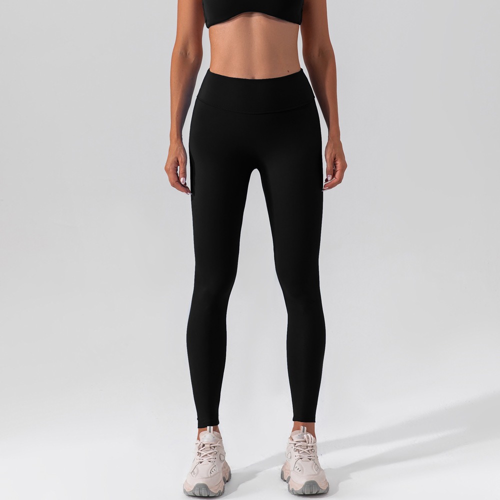 Europa y América Pantalones de yoga de cintura alta transfronterizos Pantalones de entrenamiento sin líneas avergonzadas Ropa de yoga deportiva
