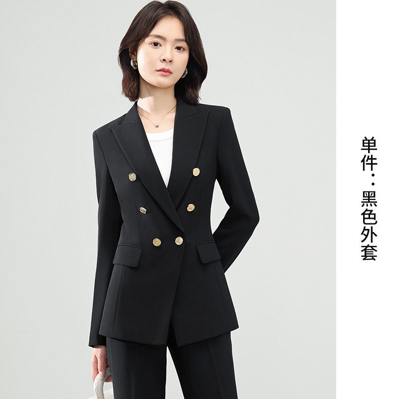 2025秋装高级感西服套装女简约干练气质女神范通勤职业小西装外套|undefined