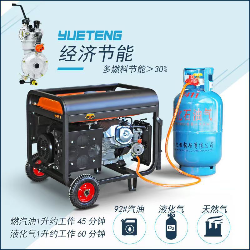 Generador de gas portátil multicombustible gas natural licuado fuente de alimentación de emergencia doméstica generador de gas de carbón